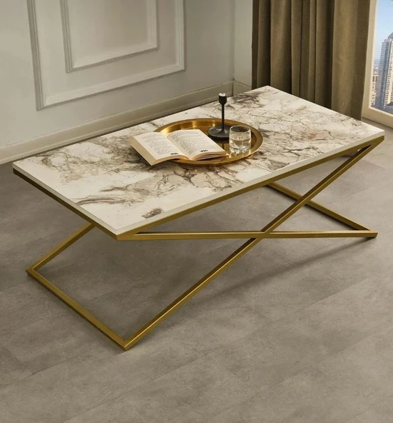 Metal Ayaklı Mdf Orta Sehpa - 2