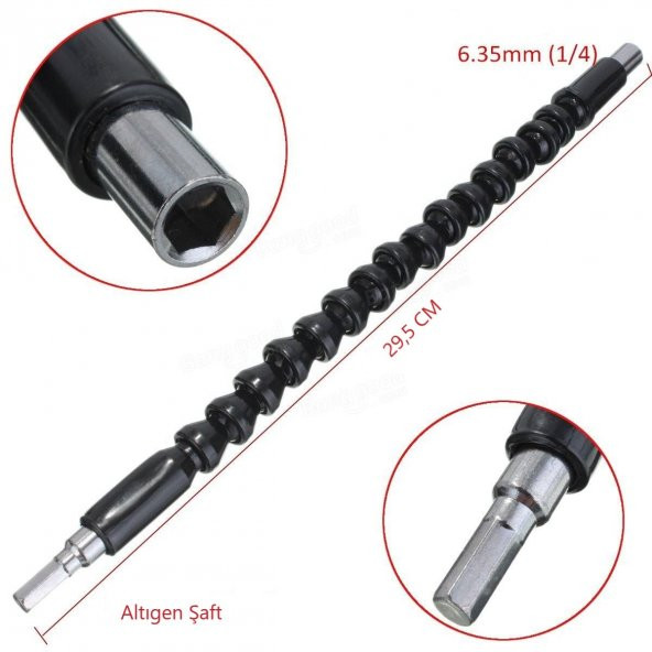 Esnek Matkap Ucu Körüklü Oynarbaşlık Uzatma Şarjlı Vidalama Ucu - 3