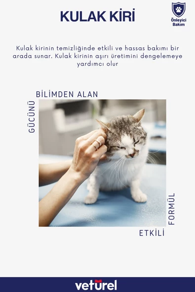 Kedi Kulak Temizleme Solüsyonu Kir Enfeksiyon Kaşıntı Köpek Kulak Uyuzu Koku Önleyici Bakım 100ml - 5