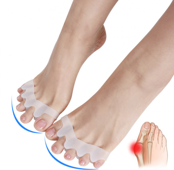 Ayak 5 Parmağı Ayıran Parmak Ayırıcı Silikon Makaralı 1 Çift - 2