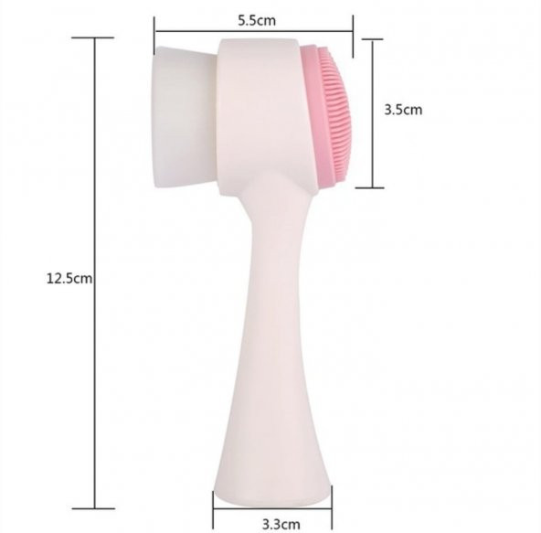 3d Yüz Yıkama Temizleme Fırçası Çift Taraflı Yumuşak Cilt Bakım Aleti - 4