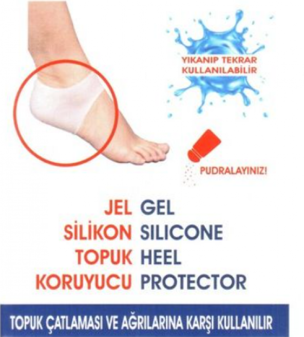 Silikon Topukluk Topuk Dikeni Topuk Çatlağı 1 Çift - 2