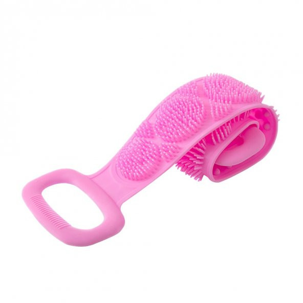Çift Taraflı Silikon Banyo Sırt Kesesi Duş Lifi Tükenmez Lif 60 cm - 4