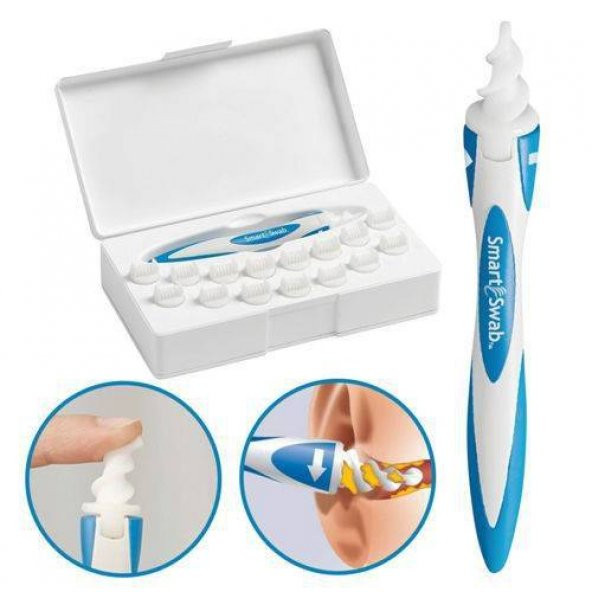 Smart Swab Pratik Kulak Temizleme Seti 16 Adet Yedek Başlık