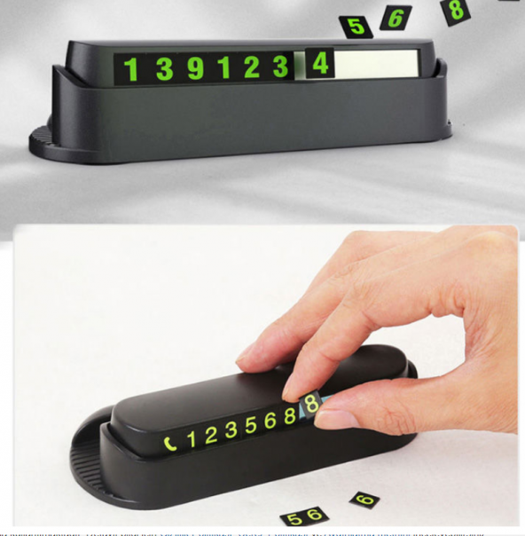 Araç Torpido Üstü Cep Telefon Numarası İçin Aç Kapa Numaratör - 4