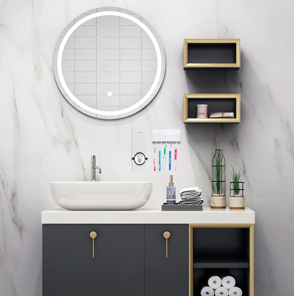 Diş Macunu Sıkma Aleti ve 5li Fırça Tutucu Duvara Monte - 6