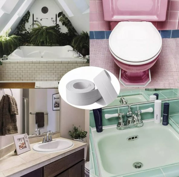 Su Sızdırmaz Mutfak Banyo Duvar Küvet Lavabo Duşakabin Bandı 3.2 m - 8