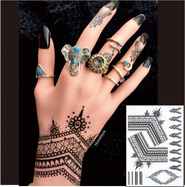 Geçici Dövme Çeşitleri Tattoo 2 Alana 1 Hediye - 4