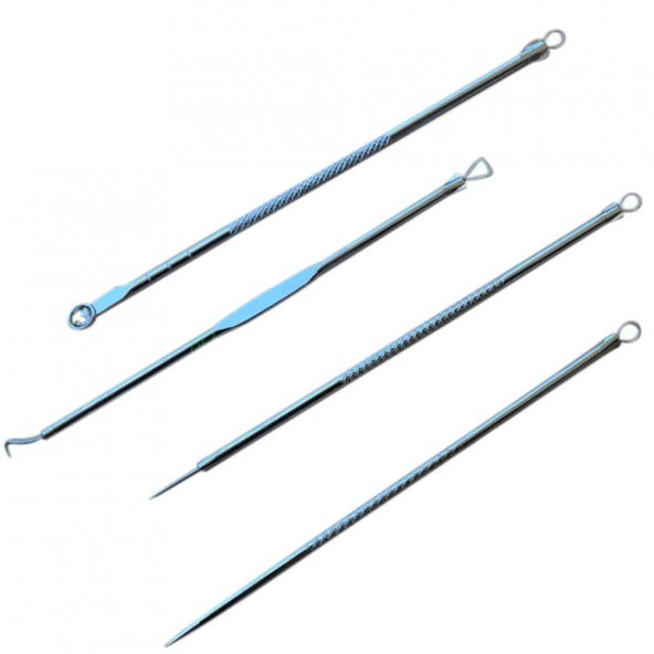 4 Parça Kutulu Paslanmaz Çelik Sivilce Akne Siyah Nokta Komedon - 4