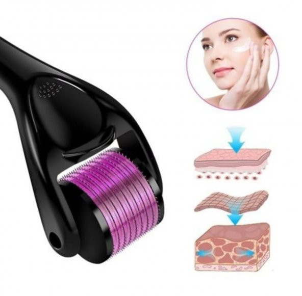 Dermaroller 540 İğneli Derma Roller System Cilt Yüz Yenileme Bakım Masaj Seti Aleti - 5