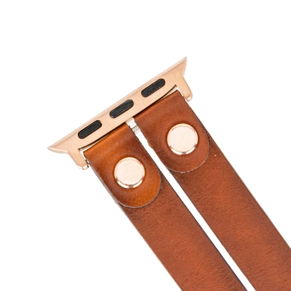 Apple Watch Uyumlu Deri Kordon Ely Double Tour RST2EF - 5