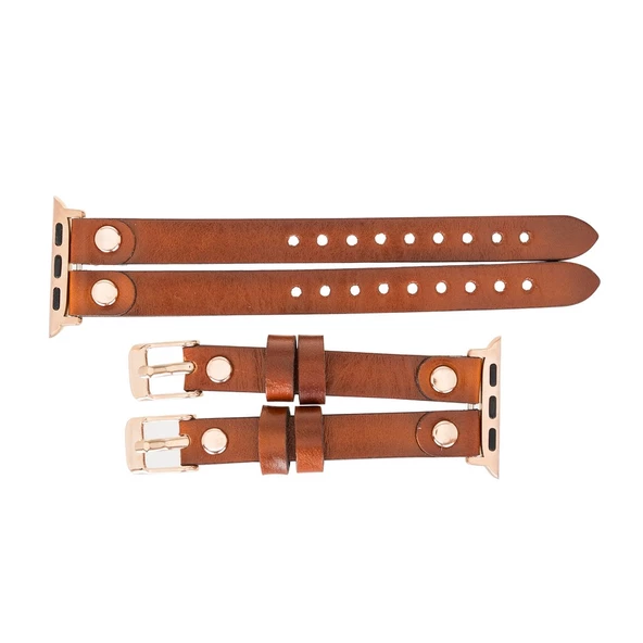 Apple Watch Uyumlu Deri Kordon Ely Double Tour RST2EF - 4