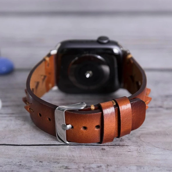 Apple Watch Uyumlu Deri Kordon 42-44-45mm RST2EF Boras - 3