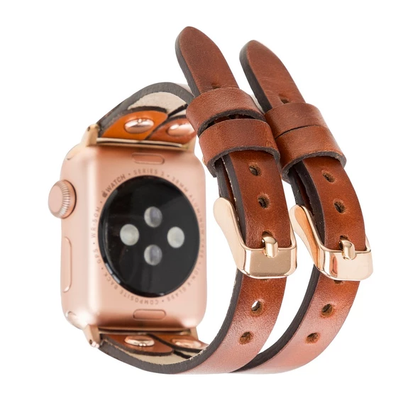 Apple Watch Uyumlu Deri Kordon Ely Double Tour RST2EF - 2