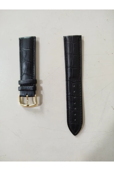 Deri Kordon Saat Kayışı Siyah 22 Mm Dks22 - 4