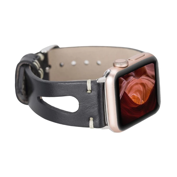 Apple Watch Uyumlu Deri Kordon 42-44-45mm 42BA2 RST1 - 3