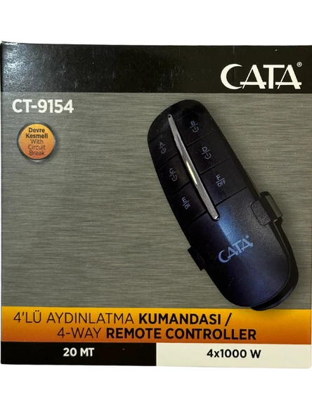 Cata CT-9154 4'Lü Aydınlatma Kumandası (2 Adet) - 2