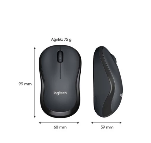 Logıtech M220 Sessiz Kompakt Kablosuz Mouse-Siyah 910-004878 - 4