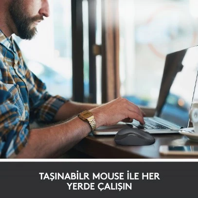 Logıtech M220 Sessiz Kompakt Kablosuz Mouse-Siyah 910-004878 - 5
