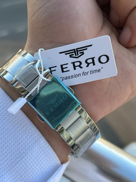 Ferro Çelik Kordon İç Fonksiyonları Aktif Chronograph 30 Mt Su Geçirmez Erkek Kol Saati EFM.1367.J2 - Resim 5