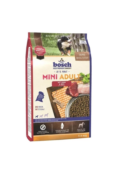 bosch Mini Kuzulu Küçük Irk Yetişkin Köpek Maması 3 Kg