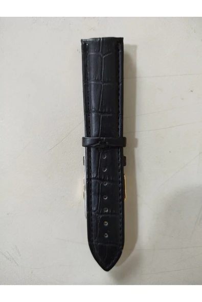 Deri Kordon Saat Kayışı Siyah 22 Mm Dks22 - 2