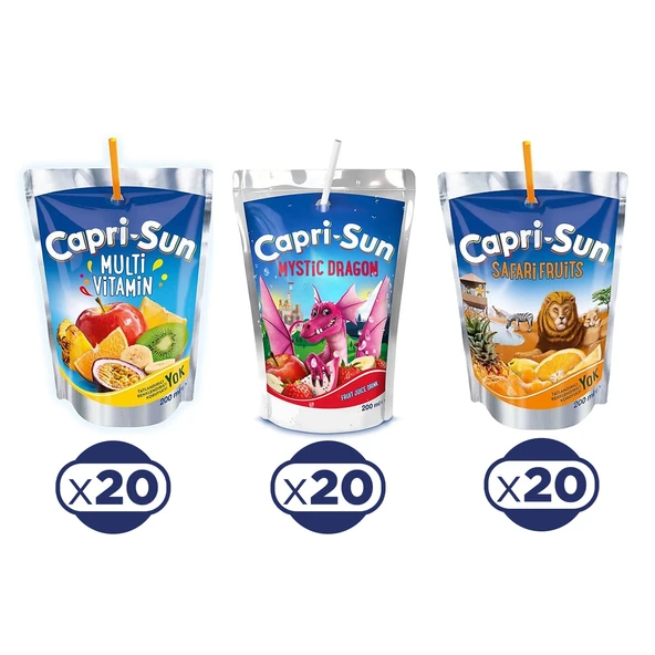 Capri - Sun 200 ml x 60 Adet / Karma 3 lü Koli - 2