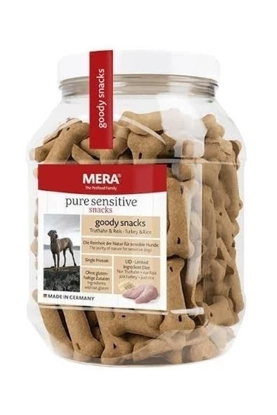 Mera Köpek Ödül Maması Pure Sensitive Hindi & Pirinç 600 Gr ürün görseli