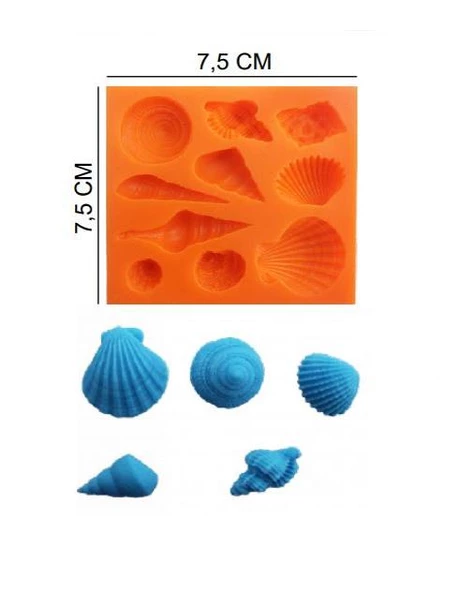 ŞEKER HAMUR KALIBI SİLİKON DENİZ KABUKLARI 7,5*7,5 CM