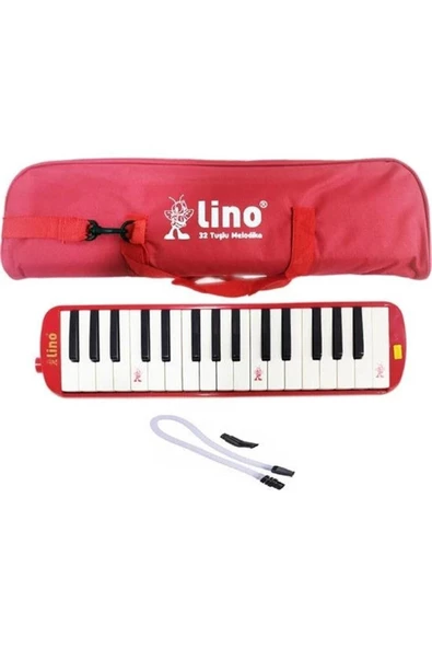 Lino 32k Bez Çantalı Melodika (kırmızı)