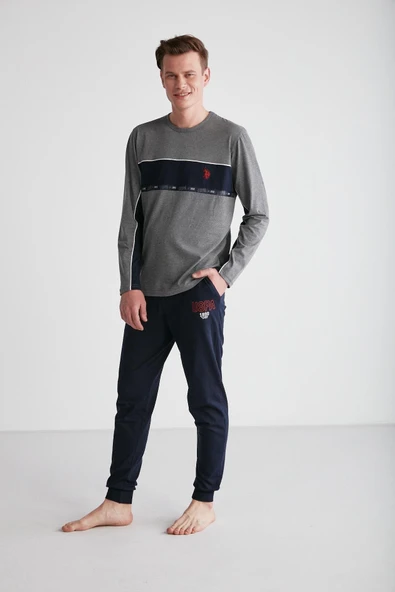 U.S. Polo Assn. 18725 Erkek Yuvarlak Yaka Pijama Takım - 1