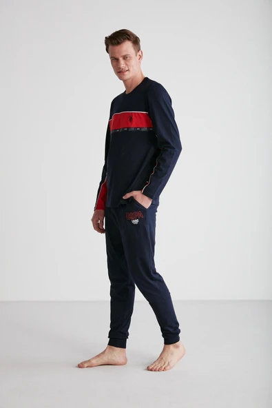 U.S. Polo Assn. 18725 Erkek Yuvarlak Yaka Pijama Takım - 8