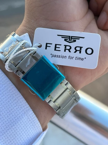 Ferro Çelik Kordon İyon Kaplama Kasa Tasarım Seri 30 Mt Su Geçirmez Erkek Kol Saati EFM.F11201.J2 - Resim 5