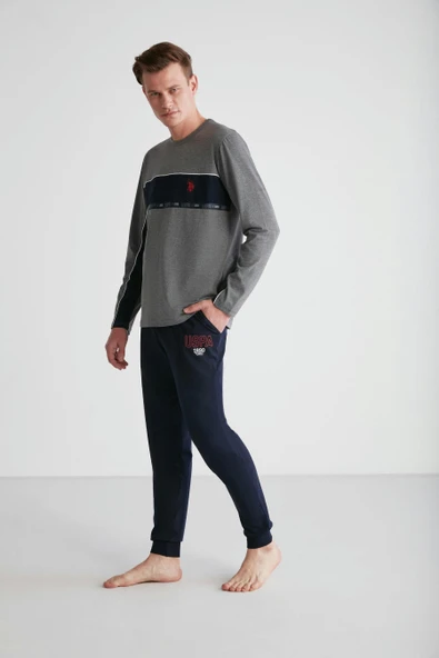 U.S. Polo Assn. 18725 Erkek Yuvarlak Yaka Pijama Takım - 3