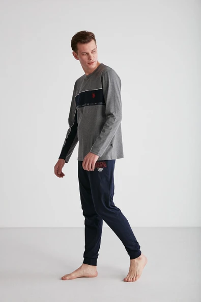 U.S. Polo Assn. 18725 Erkek Yuvarlak Yaka Pijama Takım - 2