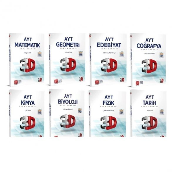 Çözüm 3D AYT Tüm Dersler Soru Set 8 Kitap