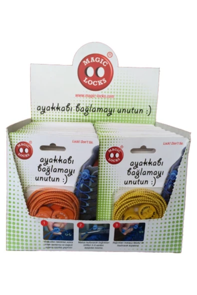 Magic Locks Beyaz Kilitli Elastik Akıllı Bağcık - 5