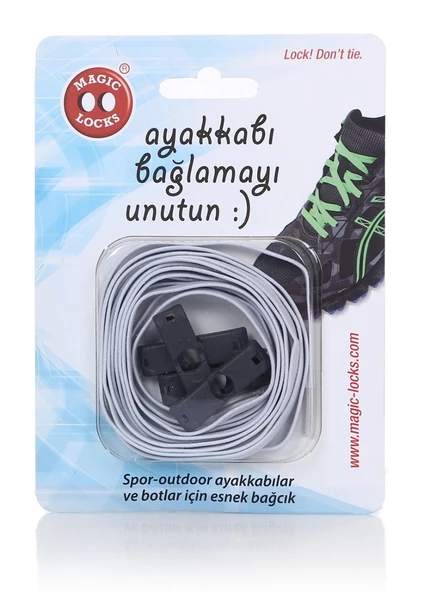 Magic Locks Beyaz Kilitli Elastik Akıllı Bağcık - 10