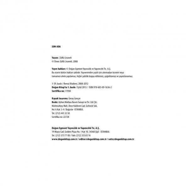 Son Ada - Zülfü Livaneli - Resim 2