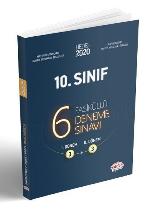 10. Sınıf 6 (3+3) Deneme Sınavı Editör Yayınları
