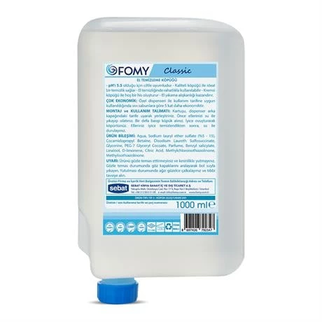 FOMY Classic Ferahlatıcı Derinlemesine Temizlik Kremsi Cilt Temizleme Köpüğü 9x1000 ml + Dispenser