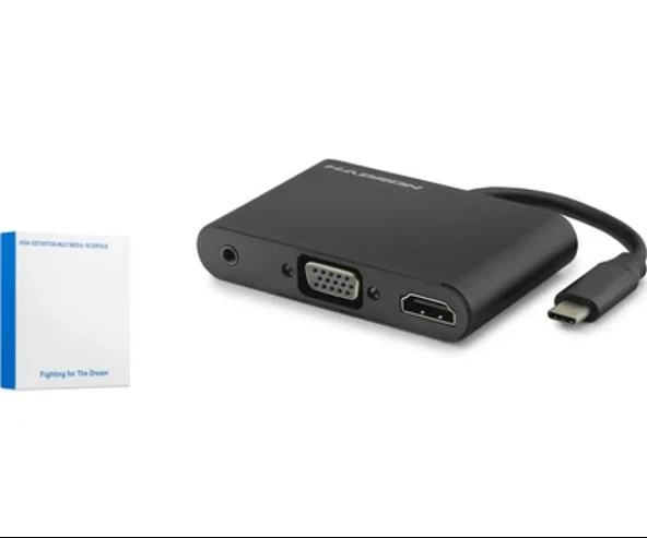 Hadron HDX7813 Çevirici USB 3.1 Type-C To Hdmı+Vga+3.5mm Audıo 3ın1 - 2