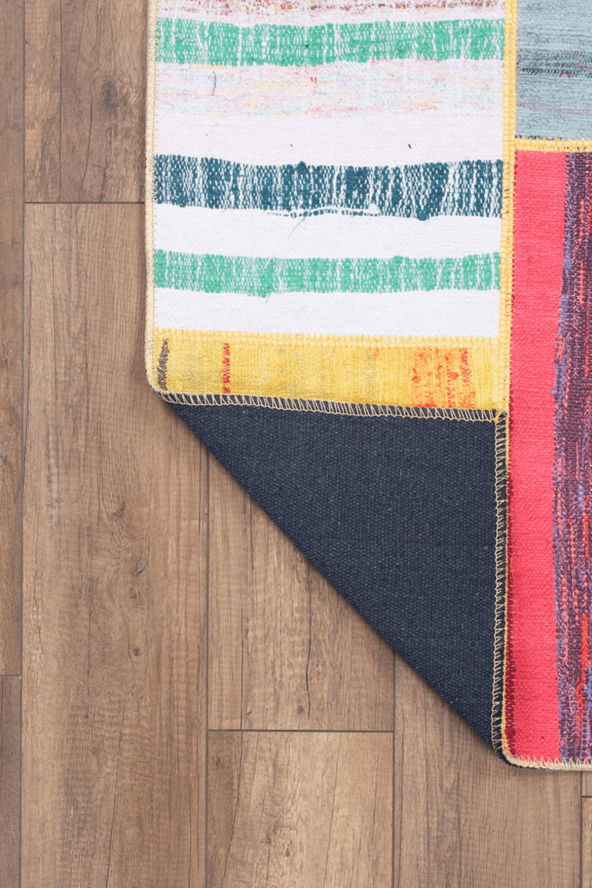 Artloop Patchwork Desenli Jazz Dekoratif Halı Multi Halı AL 48 - 3