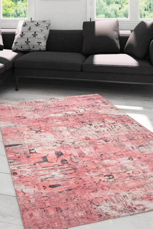 Artloop Modern Halı Funk Dekoratif Halı Pembe Halı AL 238 - 7
