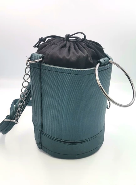 Monalisa Home Patlı Kadın Silindir Siyah Çanta - Resim 2