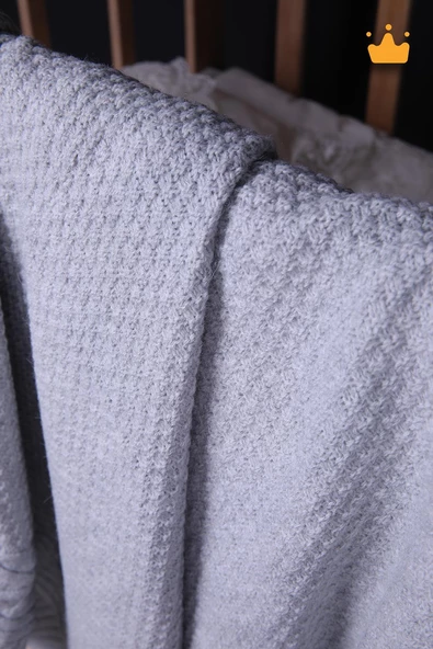 Babyhola %100 Pamuk Astarlı Triko Kız Erkek Bebek Battaniye Tv Battaniyesi 13518 - 3