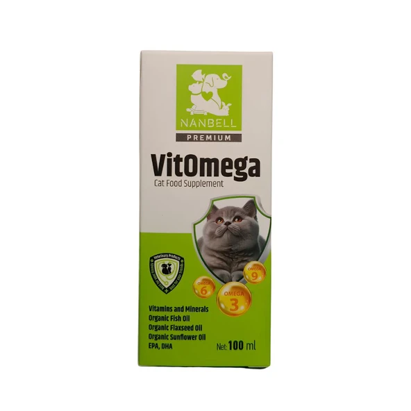 Nanbell VitOmega Kedi Vitamin Mineral Balık Yağı 100Ml ürün görseli 1