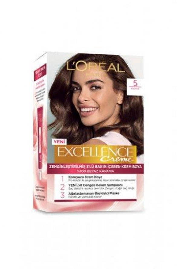 Loreal Excellence Creme Saç Boyası 5 Kahve ürün görseli 1
