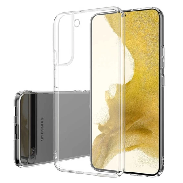 Samsung Galaxy S22 Kılıf Ultra İnce Sert Kamera Çıkıntılı Şeffaf Vonn Kapak - 3