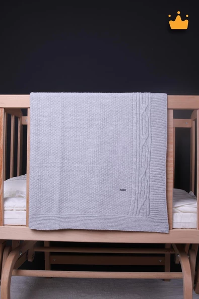 Babyhola %100 Pamuk Astarlı Triko Kız Erkek Bebek Battaniye Tv Battaniyesi 13518 - 5